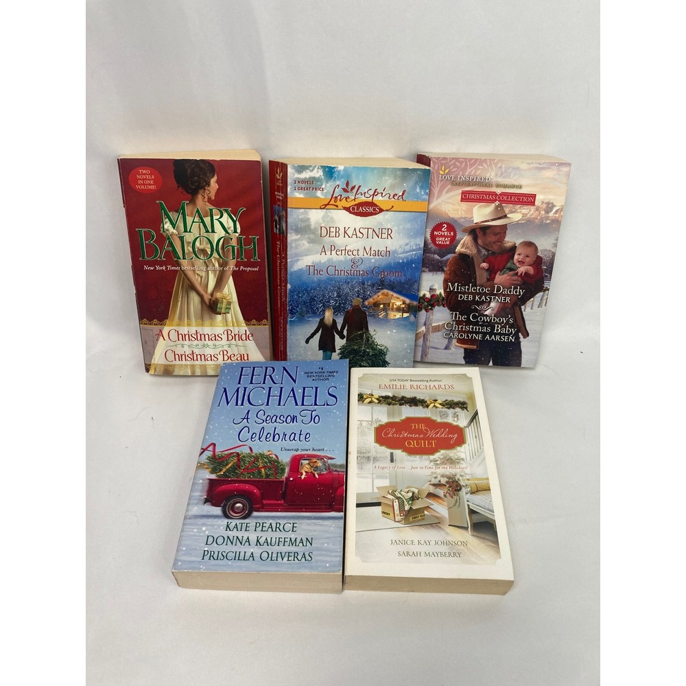 Christmas Romance Paperback Lot of 5, 13 Holiday Stories Harlequin Love Inspired